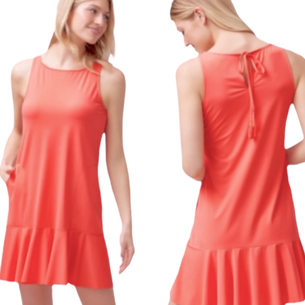 Tommy Bahama High Neck Flounce Spa Dress Beach Swim Cover Up Size Women's Small